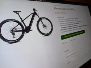 BSUK bike order screen