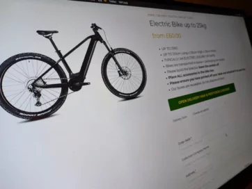 BSUK bike order screen