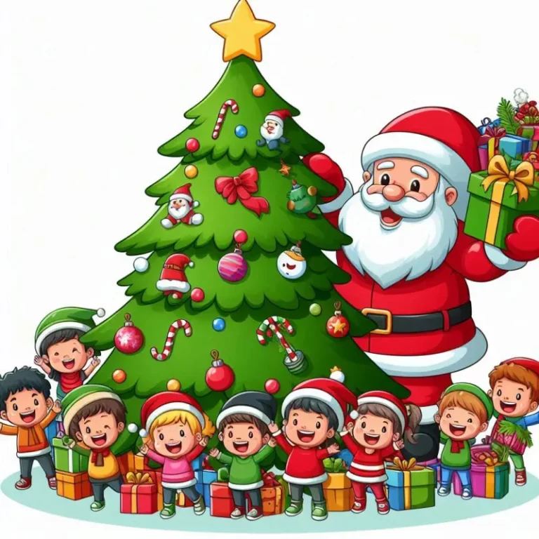 Xmas Tree with Sanata and helpers