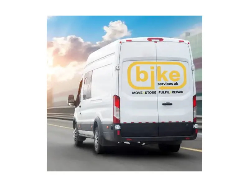 white van with BSUK logo on the rear doors