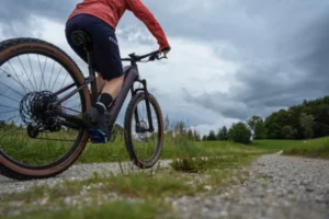 someone riding offroad